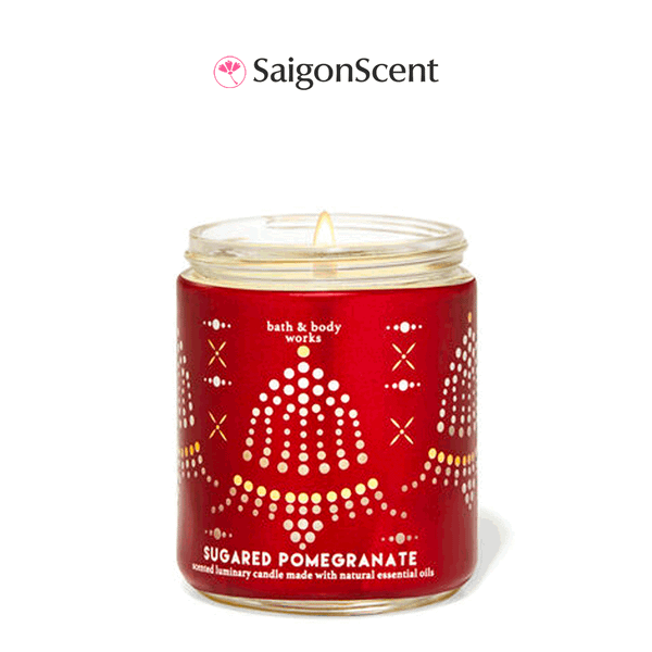 Nến thơm 1 bấc Bath & Body Works Sugared Pomegranate 198g