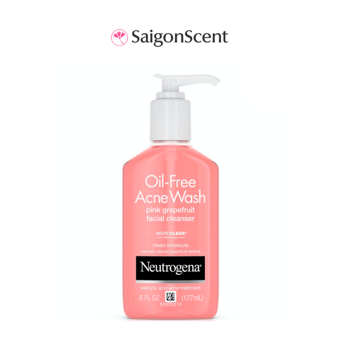 Sữa rửa mặt cho da dầu, mụn Neutrogena Oil-Free Pink Grapefruit Acne Wash 177mL