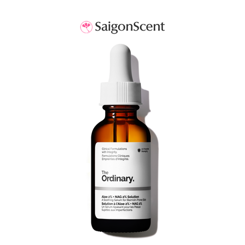 Tinh chất ngăn ngừa thâm sau mụn The Ordinary Aloe 2% + NAG 2% Solution 30mL