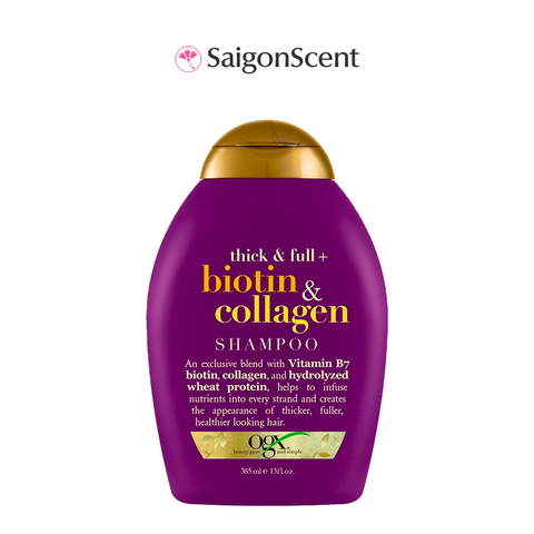 Dầu Gội hỗ trợ mọc tóc và ngăn rụng tóc OGX Biotin & Collagen Shampoo 385mL