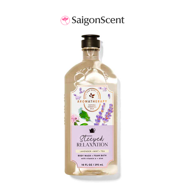 Sữa tắm thư giãn Bath & Body Works Aromatherapy Body Wash STEEPED RELAXATION | Lavender - Mint - Tea 295mL