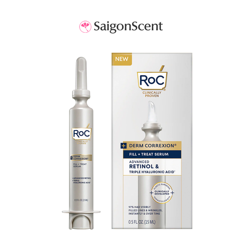 Tinh chất làm căng đầy da RoC Derm Correxion Fill + Treat RETINOL Serum 15mL