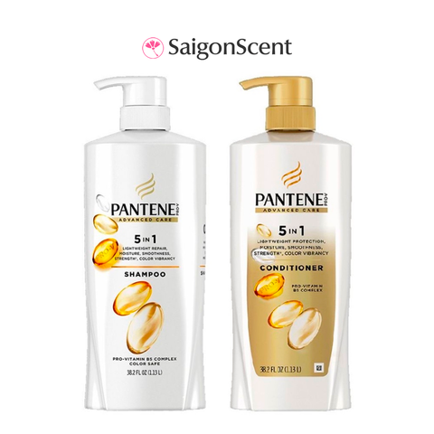 Bộ gội xả Pantene Advanced Care 5 in 1 Pro-Vitamin B5 Complex Color Safe 1.13L