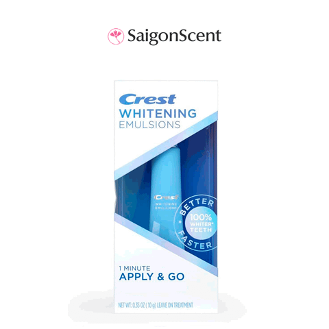 Gel trắng răng Crest Whitening Emulsions 1 Minute Apply & Go 10g