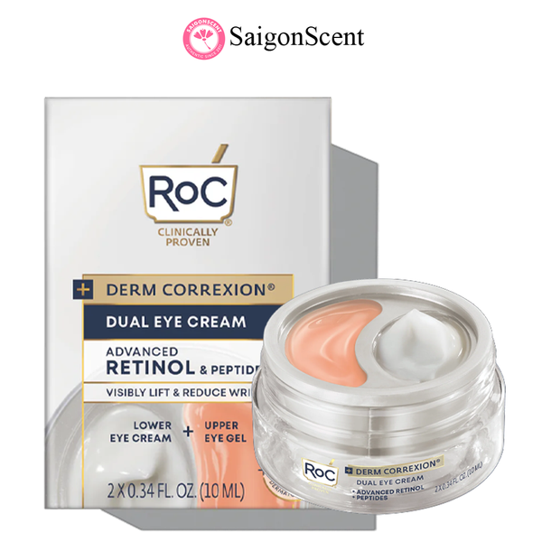 Kem mắt chống sụp mí mắt RoC Derm Eye Cream RETINOL 10mL
