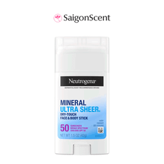 Sáp chống nắng cho mặt & toàn thân Neutrogena Ultra Sheer Face & Body Mineral Sunscreen Stick SPF 50+ 42g