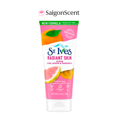 Tẩy tế bào chết St.Ives RADIANT SKIN Pink Lemon & Mandarin Scrub 170g