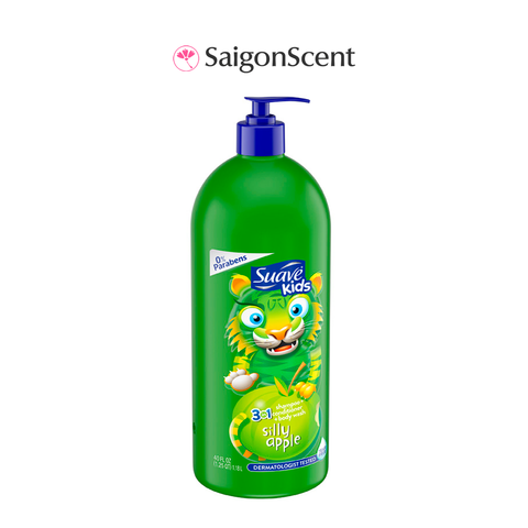 Sữa tắm gội cho trẻ Suave Kids 3 in 1 Silly Apple 1.18L