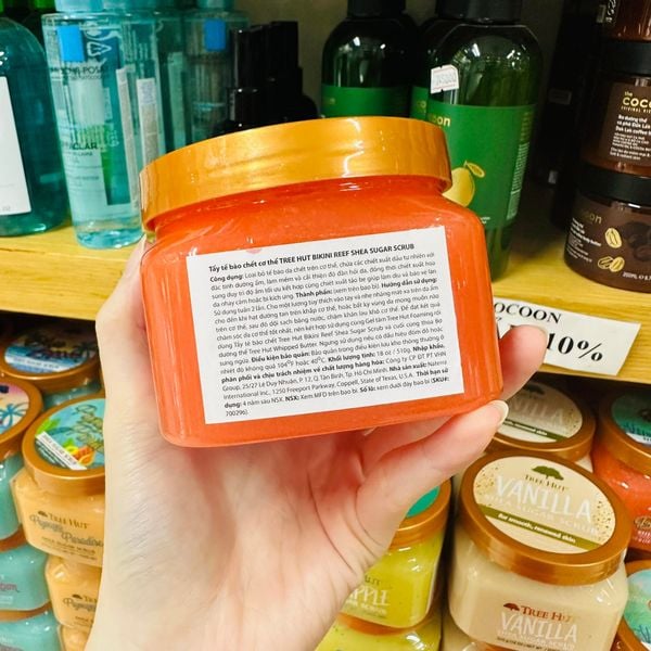 Tẩy tế bào chết cơ thể hương muối hồng Tree Hut Shea Sugar Scrub BIKINI