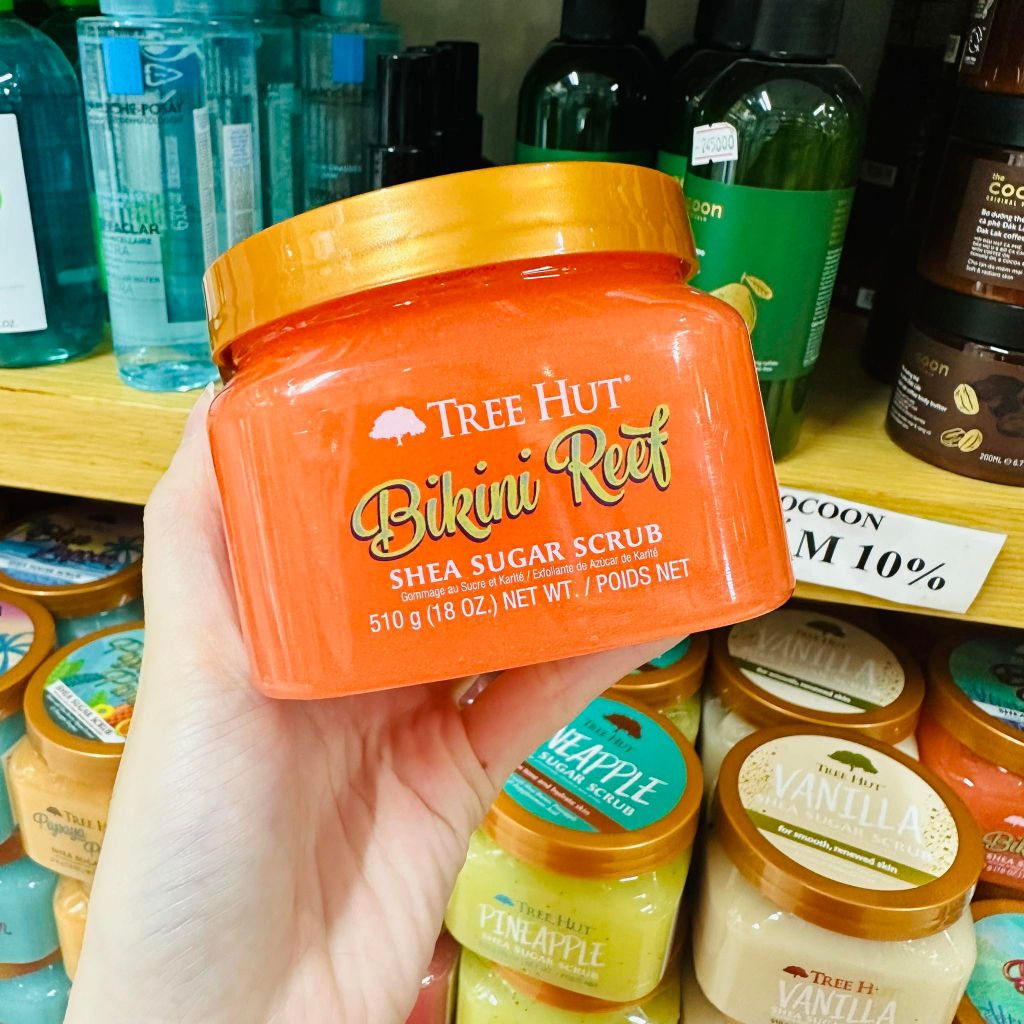 Tẩy tế bào chết cơ thể hương muối hồng Tree Hut Shea Sugar Scrub BIKINI REEF 510g