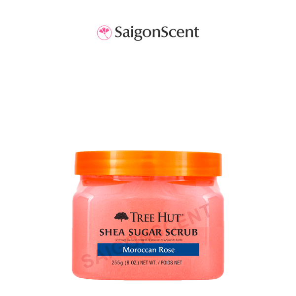 Tẩy tế bào chết cơ thể hương hoa hồng Tree Hut Shea Sugar Scrub MOROCCAN ROSE 255g