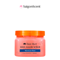 Tẩy tế bào chết cơ thể hương hoa hồng Tree Hut Shea Sugar Scrub MOROCCAN ROSE 255g