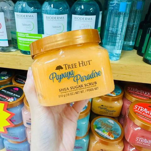Tẩy tế bào chết cơ thể hương đu đủ Tree Hut Shea Sugar Scrub PAPAYA PARADISE 510g