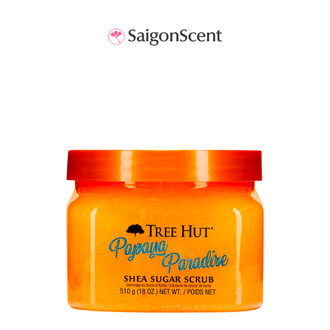 Tẩy tế bào chết cơ thể hương đu đủ Tree Hut Shea Sugar Scrub PAPAYA PARADISE 510g