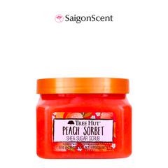 Tẩy tế bào chết cơ thể hương Đào Tree Hut Shea Sugar Scrub PEACH SORBET 510g