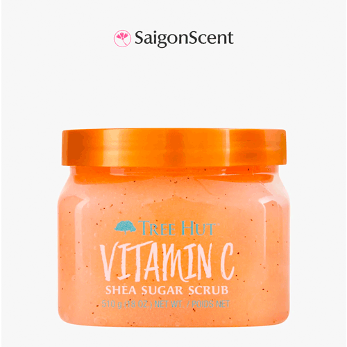 Tẩy tế bào chết cơ thể hương trái cây Tree Hut Shea Sugar Scrub Vitamin C 510g