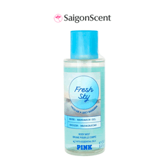 Xịt thơm toàn thân Victoria's Secret PINK Body Mist Fresh Sky 250mL