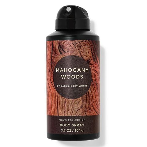 Xịt thơm toàn thân cho nam Bath & Body Works Body Spray MAHOGANY WOODS 104g