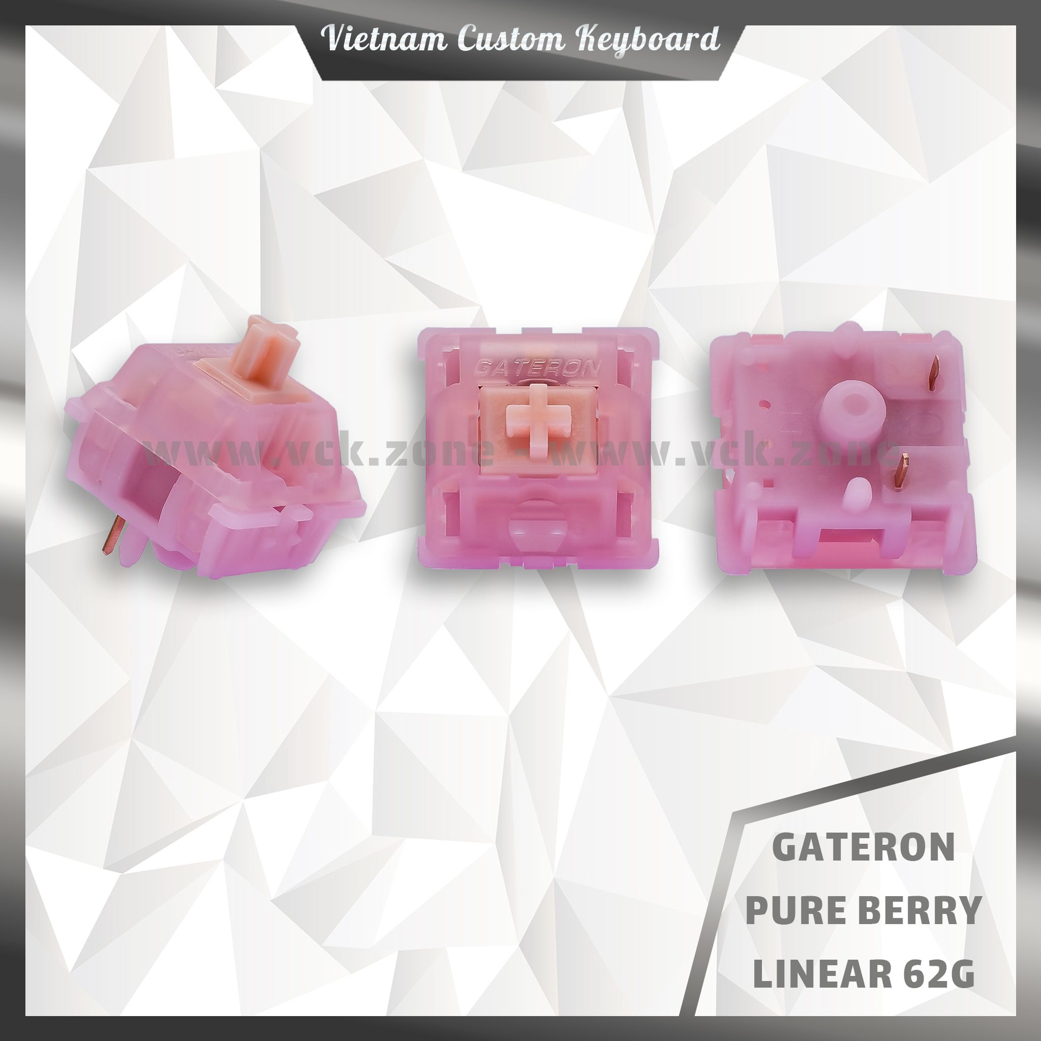  Gateron Pure Berry Switch Linear 62g 