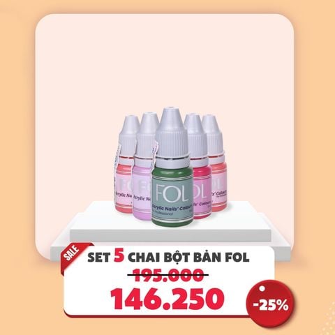 Set 5 chai bột Bản FOL