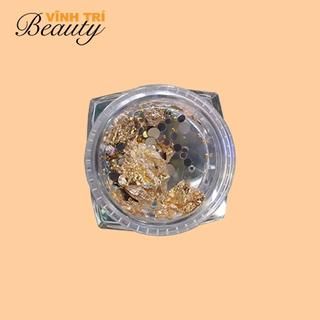 Hộp đá mix size mảng vàng