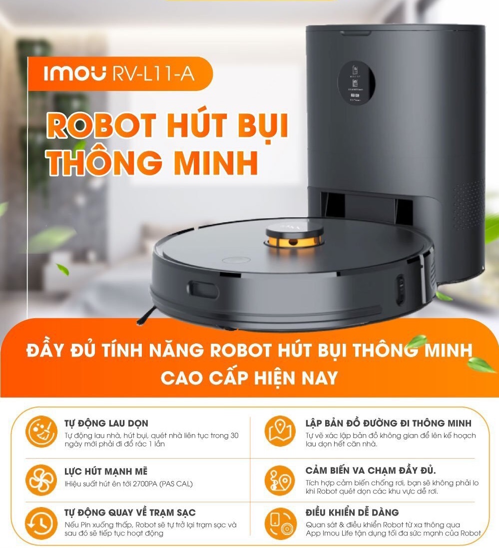 Robot hút bụi: Cảm thấy mệt mỏi khi phải hút bụi hàng ngày? Thật may mắn, giờ đây có một trợ thủ đắc lực cho bạn đấy! Robot hút bụi sẽ giúp bạn loại bỏ toàn bộ bụi bẩn và lông thú trong nhà chỉ với một nút nhấn duy nhất. Hãy xem hình ảnh chi tiết của robot hút bụi này!