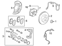 Má phanh trước Lexus LX470 OEM 04465-60220, 04465-60120, 04465-60150, 04465-60151, 0446560120