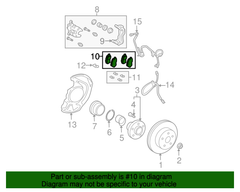 Má phanh trước Lexus RX350 2004 - 2009 OEM 04465-48100, 0446548100