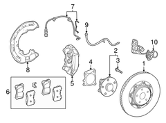 Má phanh trước Lexus LS500 OEM 04465-11020, 0446511020