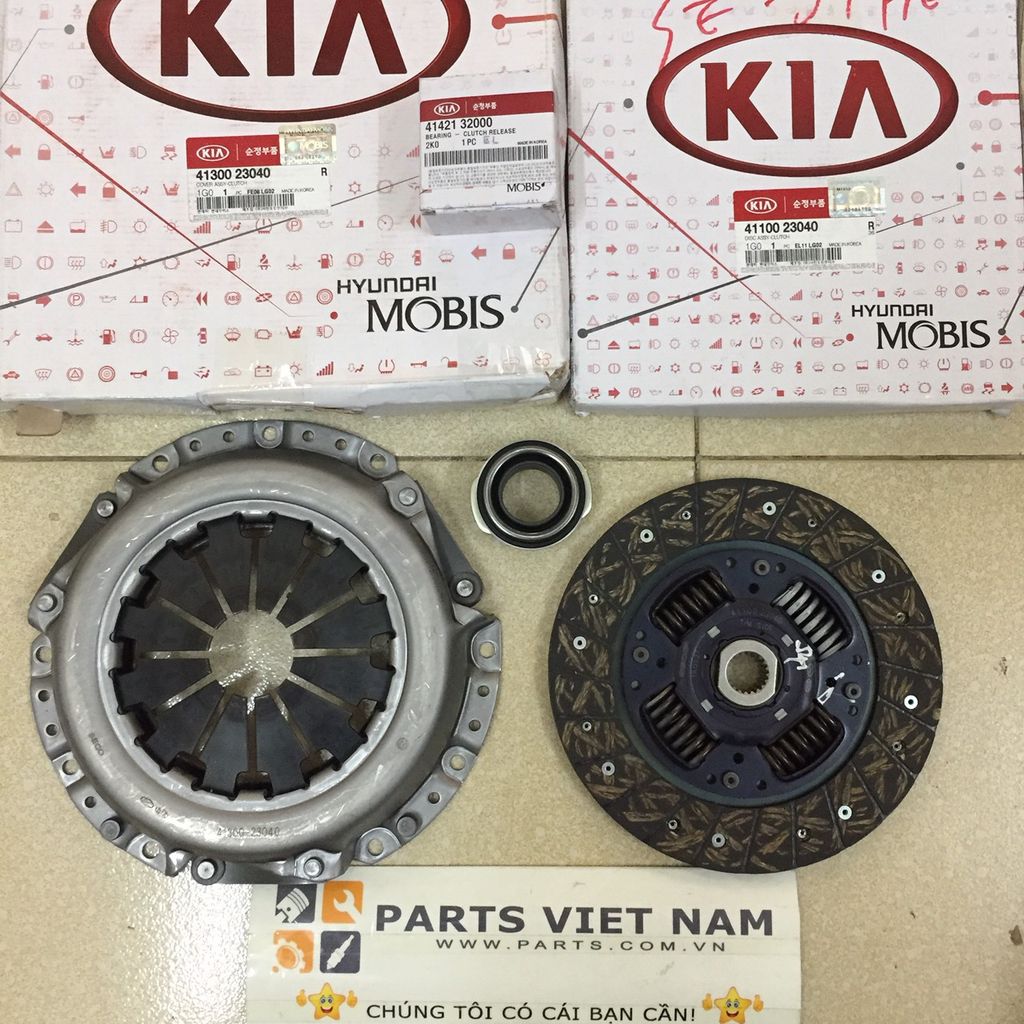 Bộ lá côn bàn ép bi tê Kia Rio máy 1.4 đời 2013 - 2017. Hàng chính hãng Mobis. Mã 4110023040, 4130023040, 4142132000