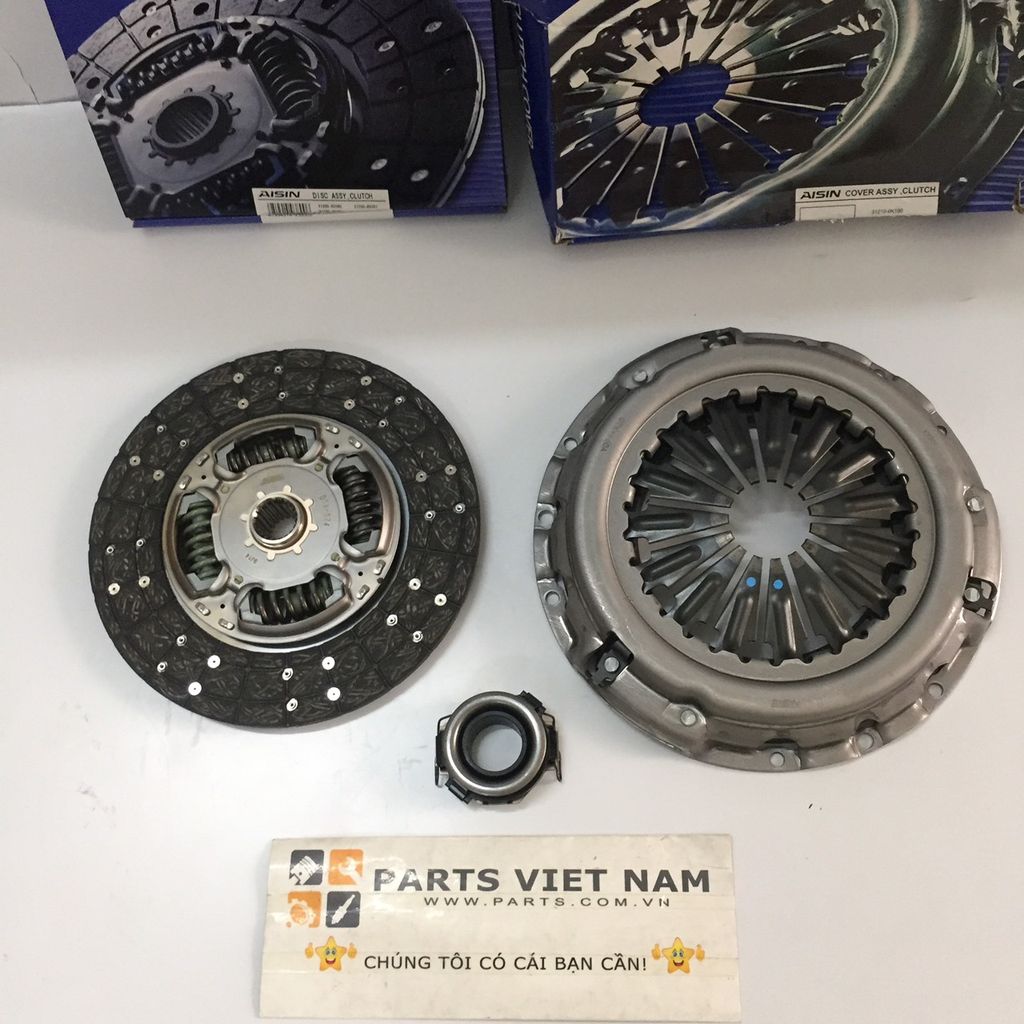 Bộ lá côn bàn ép bi tê Toyota Fortuner, Hilux máy dầu động cơ 1KD, 2KD đời 2006 - 2014. Hàng Aisin Japan. Mã 31250-60380, 31250-60351, 31250-26250