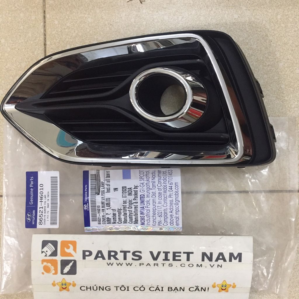 ỐP ĐÈN GẦM MẠ CROM HYUNDAI ACCENT ĐỜI 2019 HÀNG MOBIS INDIA 86521-H6010, 86521H6010