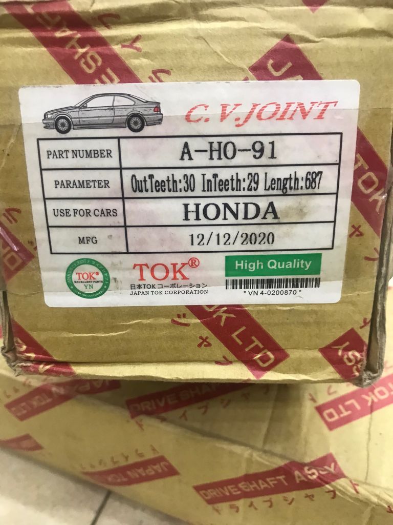 Cây láp Honda Accord 3.5L 08-12 TOK 44306-TA0-A50 -LH, 44306T2AA21,44306TA0A00,44306TA0A01,44306TA0A50