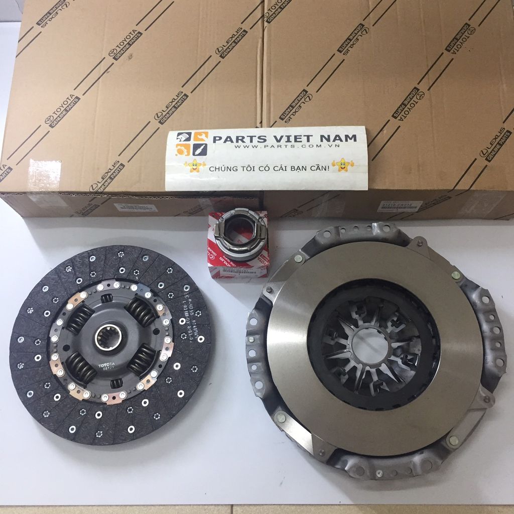 Bộ lá côn bàn ép bi tê Toyota Land Cruiser FZJ80, FZJ100, FZJ105 động cơ 1FZ dời 1998 - 2006. Hàng xịn Toyota Japan.  Mã 312500W031, 312100W032, 3123060181