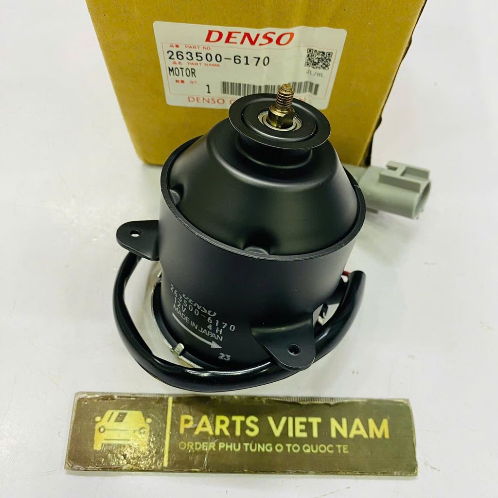 Mô tơ quạt dàn ( giàn ) nóng két nước bên phải ( phụ ) có giây Toyota Camry 2.4 ACV40, 2.0 ACV41 đời 2006 - 2012. Hàng Denso Japan. Mã 163630H090, 16363-0H090, 263500-6170
