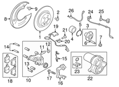 Má phanh sau Land Rover OEM Discovery Sport LR095295