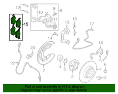 Má phanh sau Land Rover OEM Discovery Sport LR110327 , LR061385