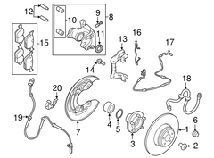 Má phanh sau Land Rover OEM Discovery Sport LR110327 , LR061385