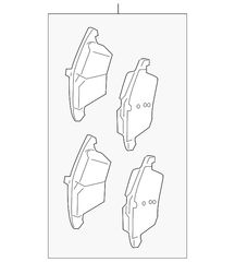 Má phanh trước Range Rover 2005 OEM SFC500080, SFC000010, SFC500050