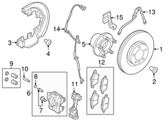 Má phanh trước Range Rover 2005 OEM SFC500080, SFC000010, SFC500050