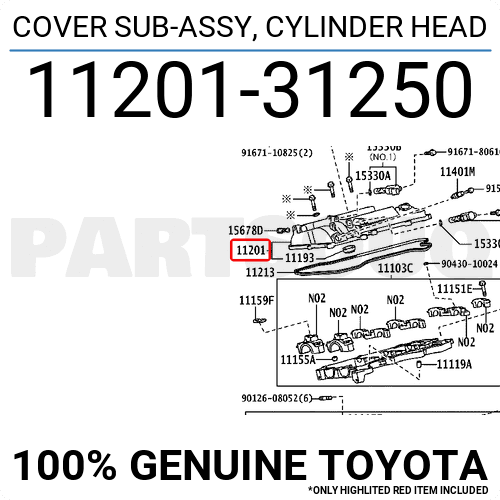 Nắp dàn cò Camry 3.5, Lexus ES, Highlander, Sienna, Rav4 máy 2GR xịn 1120131250, 112010P020