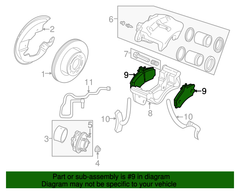 Má phanh trước Land Rover Discovery 2000 - 2004 OEM SFP500150, SFP000210, SFP100480, SFP100590