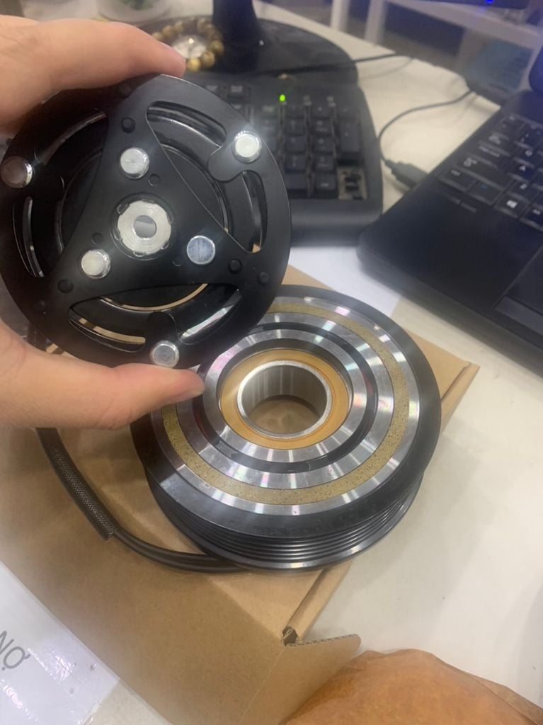 Bộ đầu lốc hay puly lốc lạnh Vios Toyota Vios 2014 - 2020 puly 6PK Taiwan 88410-0D370, 884100D370