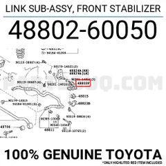 Rô tuyn cân bằng trước Land Cruiser FZJ80 đời 1990 - 2008 cao cấp 48802-60050, 4880260050