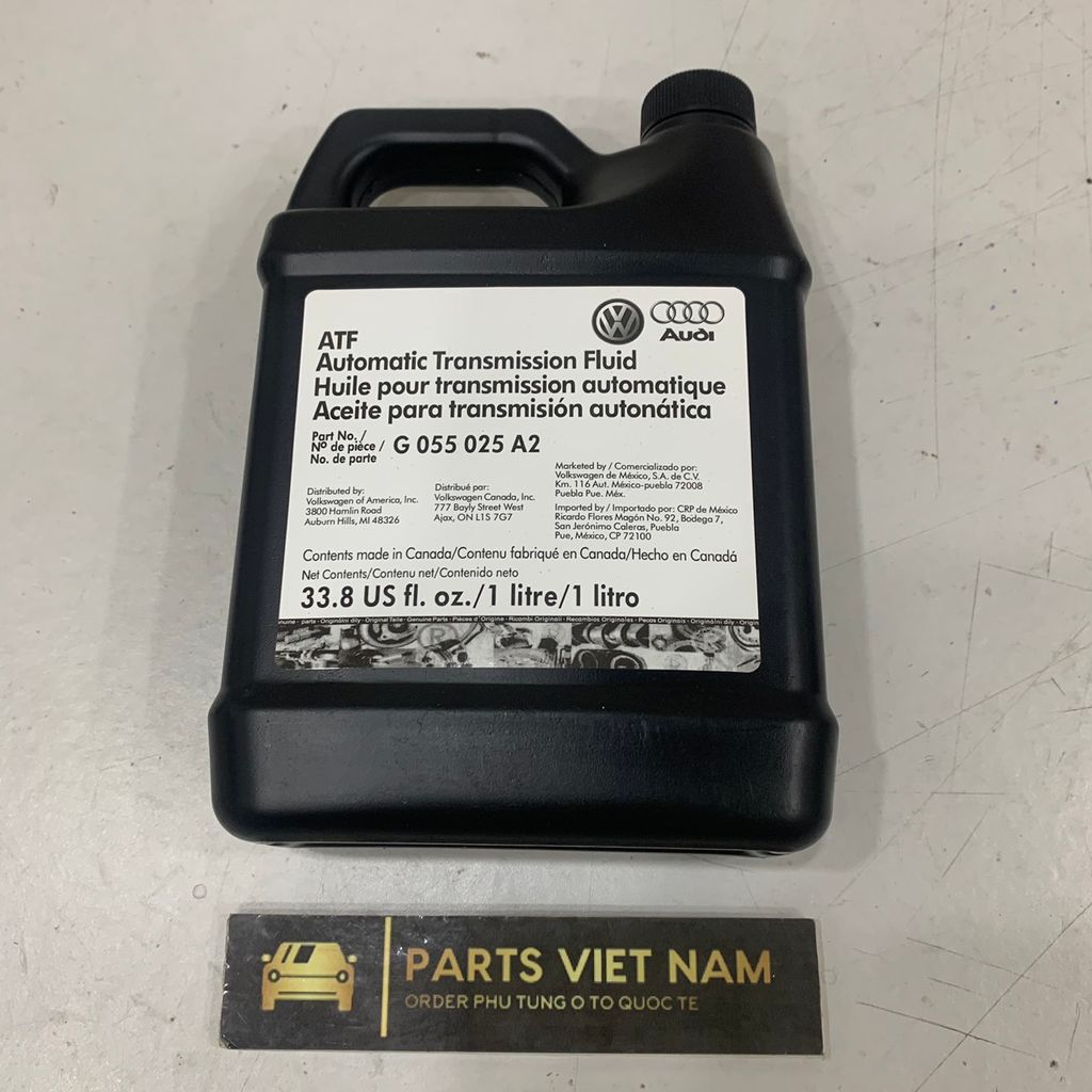 Dầu hộp số tự động (ATF) Volkswagen Tiguan, Passat, Golf, Jetta, Beetle, Eos, CC, Scirocco, Touran, Sharan, Audi A3, TT. Hộp số 6 cấp TF-60SN. Đời 2003 - 2018. Hàng OEM Volkswagen. Mã G055025A2
