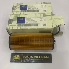 Lọc dầu máy Mercedes CLA45 E63 ML500 S400, S500 W222, W176 động cơ M278 đời 2014 - 2017. Hàng Oem A2781800009 A2781840125.