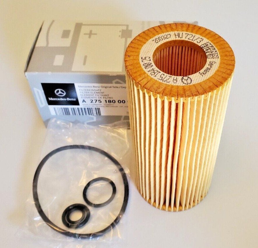 Lọc dầu máy Mercedes W220 W221 W212 W166 M278 CL600, S600, SL600, CL65 AMG, SL65 AMG, S65 AMG, G65 AMG. Hàng Mer Oem. Mã A2751800009, A-275-180-00-09.