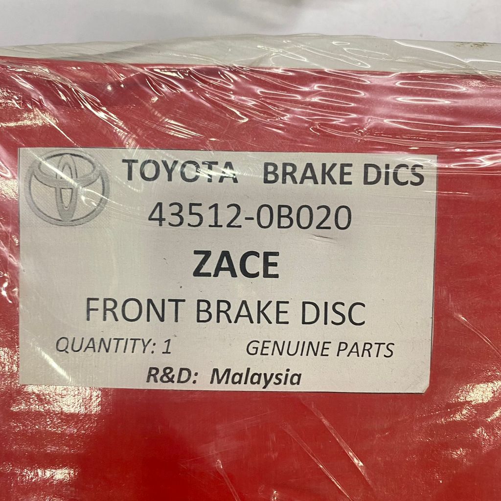 Đĩa phanh trước Toyota Zace 1998 - 2005 hàng HS Malaysia. Mã 43512-0B0 ...
