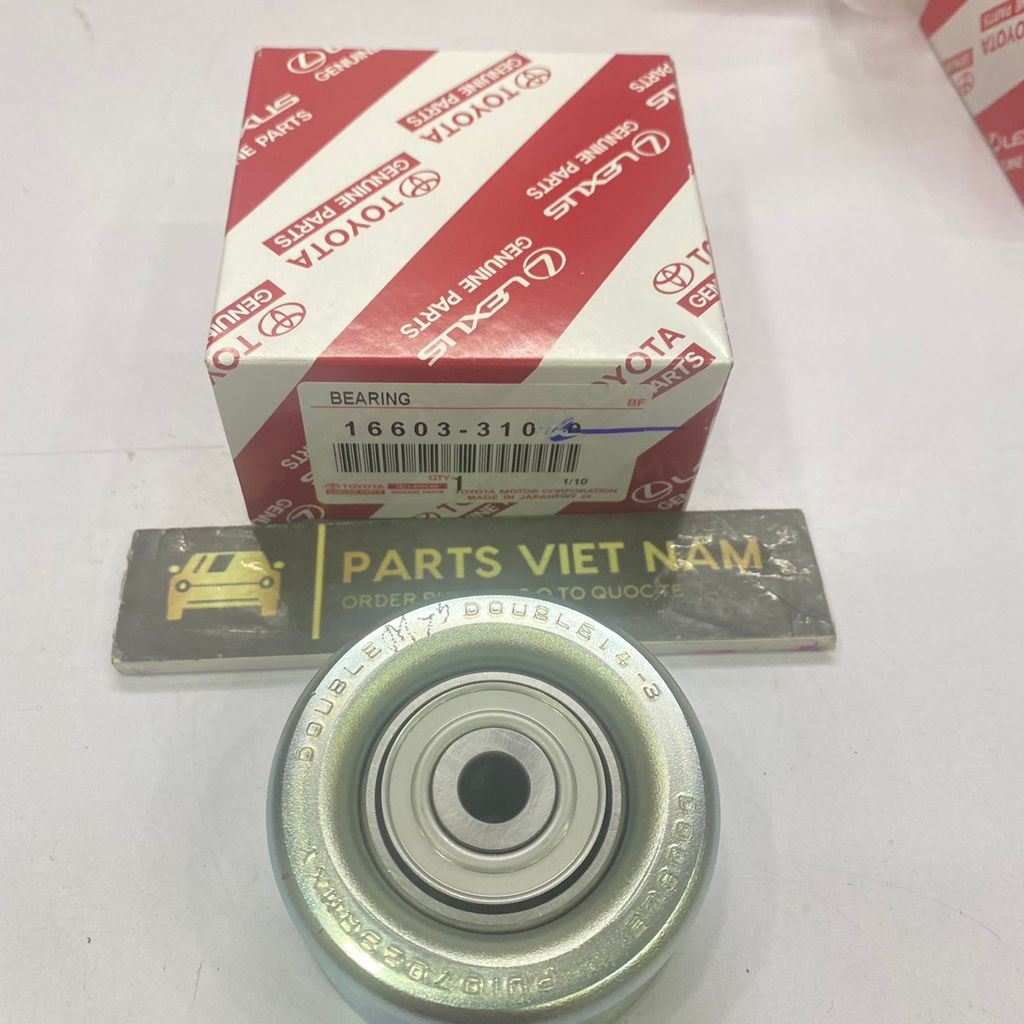 Bi tăng dây curoa tổng gần bơm nước Toyota Innova 2.0 động cơ xăng 1TR, đời 2006 - 2016. Hàng Toyota xịn. Mã 16603-31040, 16603-0E010, 16603-31050, 1660331040, 166030E010, 1660331050