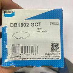 Má phanh trước Toyota Corolla Altis 1.6, 1.8 và 2.0 đời 2008 - 2017. Hàng Bendix Thailand. Mã 04465-02310, 0446502310, DB1802